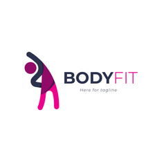 Bodyfit logo with the concept of moving the body to get health