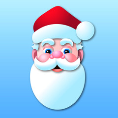 Santa Claus Vector Illustration Cartoon Face