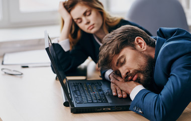 young couple with laptop