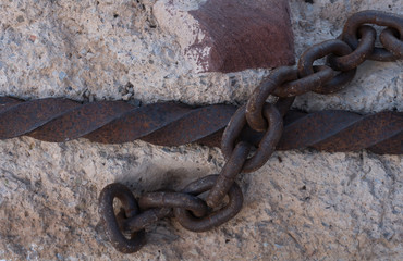 ReBar and chain close up.