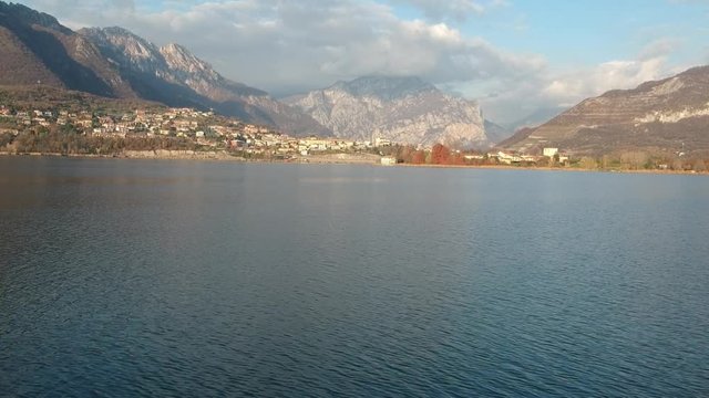 Lake Annone landscape in autumn