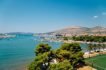 Fototapeta na wymiar Adriatic sea and harbor at summer in Trogir, Croatia