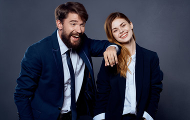 portrait of a young man and woman