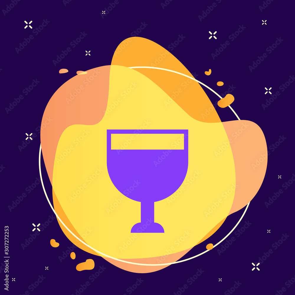Poster drink, glass abstract vector icon. element of kitchen for mobile concept and web apps illustration. 