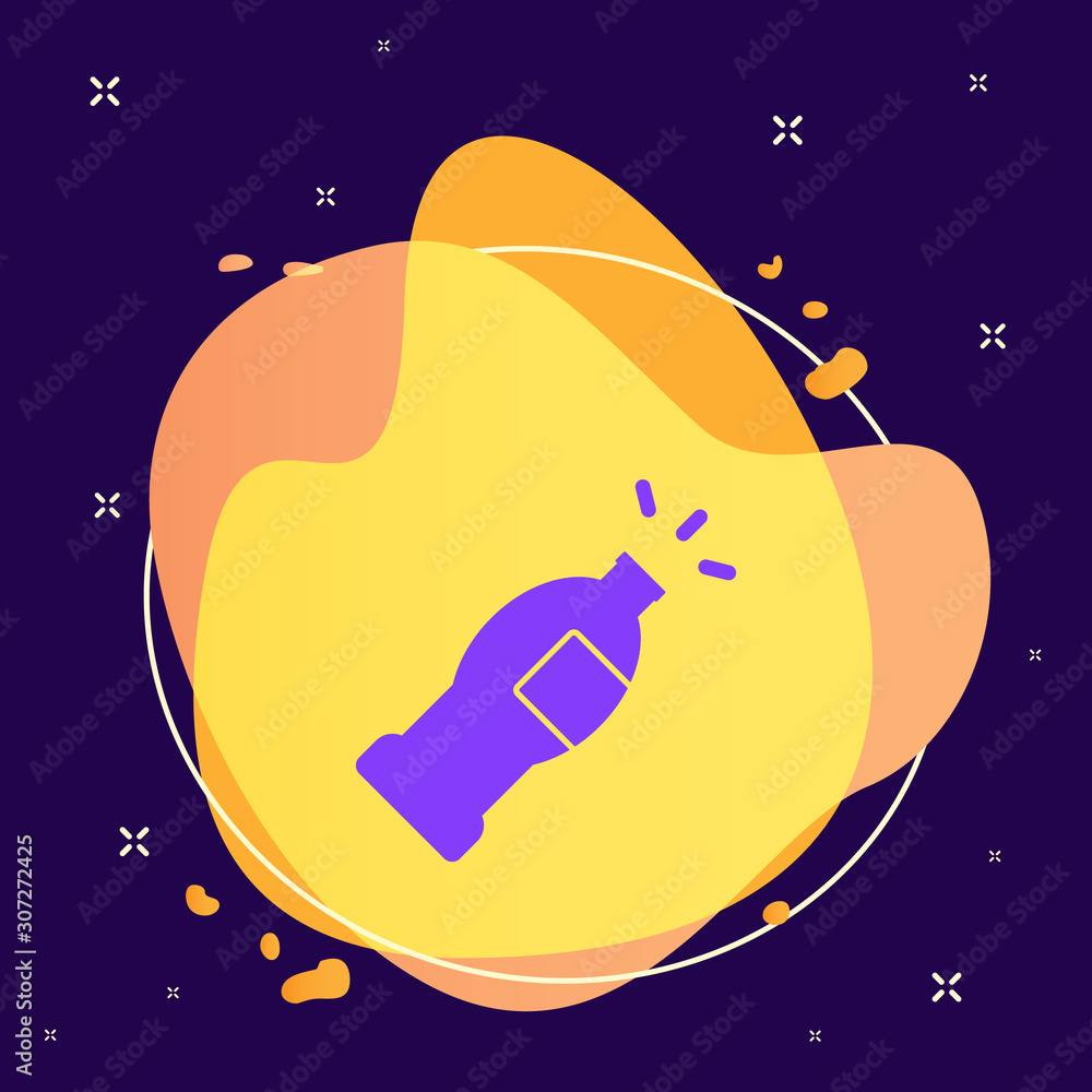 Poster bottle, drink abstract vector icon. element of kitchen for mobile concept and web apps illustration.