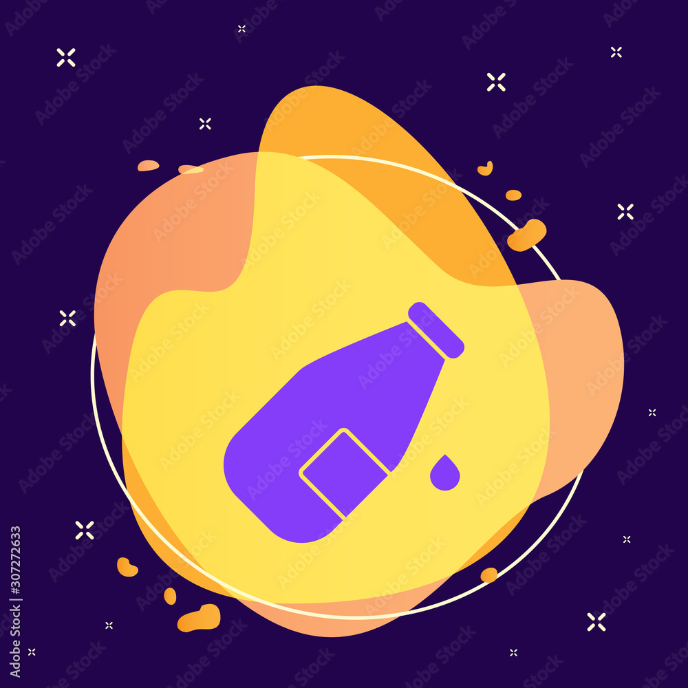 Poster drink drop abstract vector icon. element of kitchen for mobile concept and web apps illustration. th