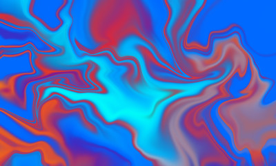Abstract vibrant blue and orange liquid background texture	