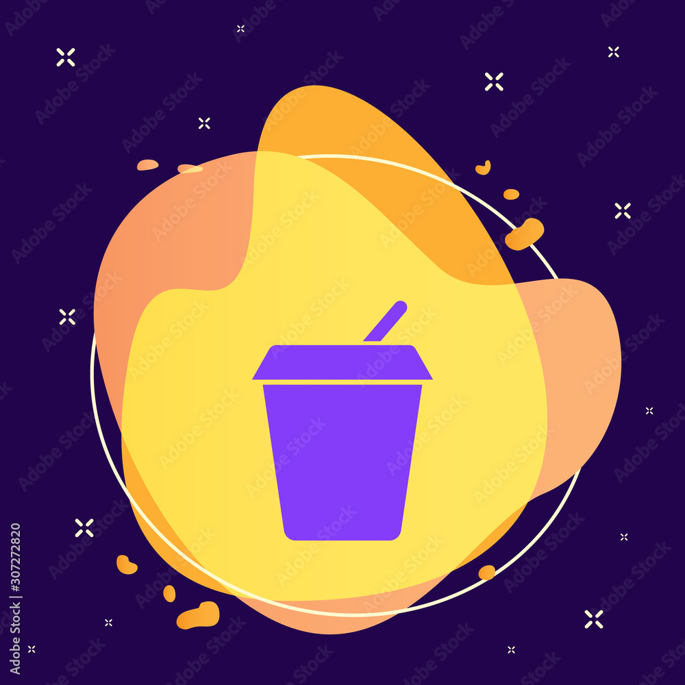 Poster cola, drink abstract vector icon. element of kitchen for mobile concept and web apps illustration. t