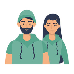 young lovers couple avatars characters