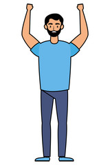 young man with beard avatar character