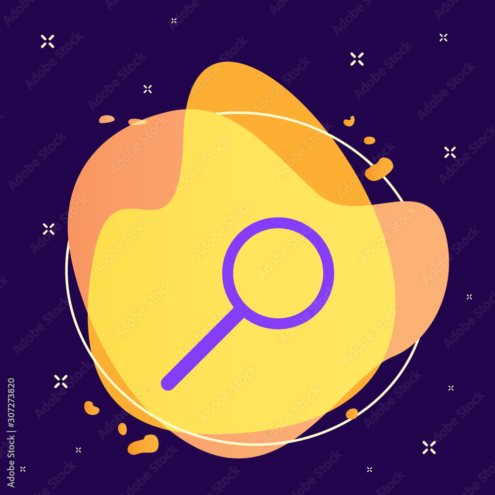 Poster search abstract vector icon. element of kitchen for mobile concept and web apps illustration. thin f