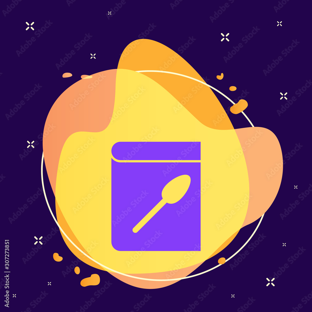 Poster menu, book, food abstract vector icon. element of kitchen for mobile concept and web apps illustrati