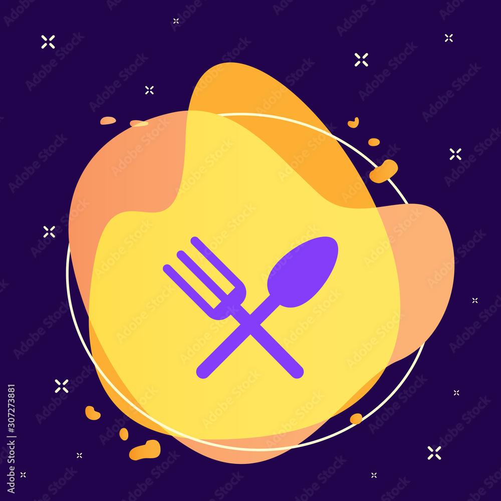 Poster restaurant, service abstract vector icon. element of kitchen for mobile concept and web apps illustr