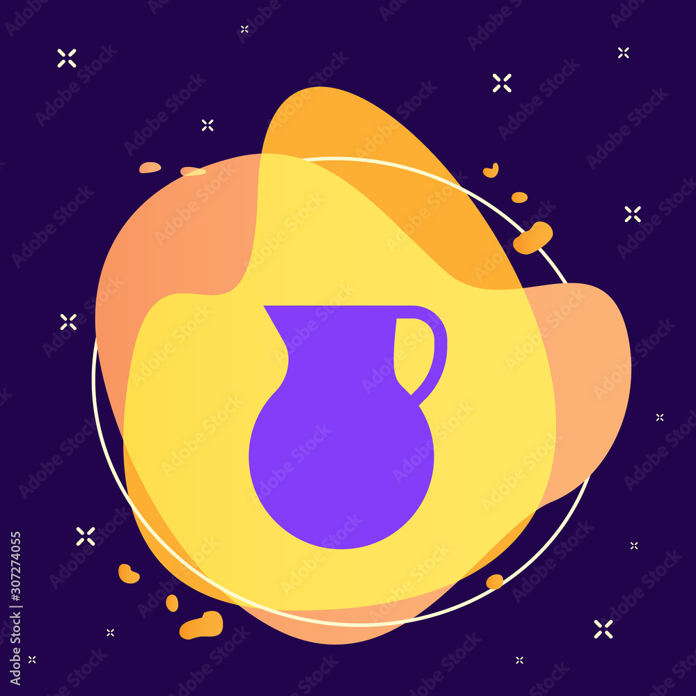 Poster jug abstract vector icon. element of kitchen for mobile concept and web apps illustration. thin flat