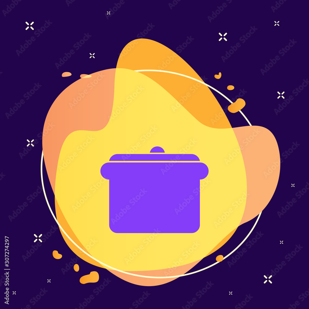 Poster pot abstract vector icon. element of kitchen for mobile concept and web apps illustration. thin flat