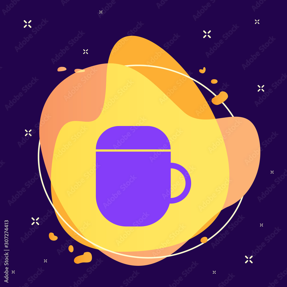 Poster thermos abstract vector icon. element of kitchen for mobile concept and web apps illustration. thin 