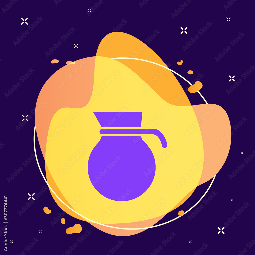 Poster teapot, water abstract vector icon. element of kitchen for mobile concept and web apps illustration.