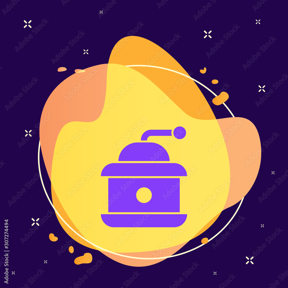 Poster coffee, grains abstract vector icon. element of kitchen for mobile concept and web apps illustration