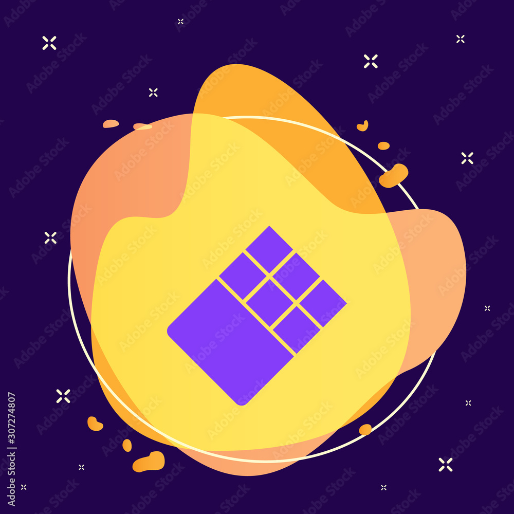 Poster chocolate abstract vector icon. element of kitchen for mobile concept and web apps illustration. thi