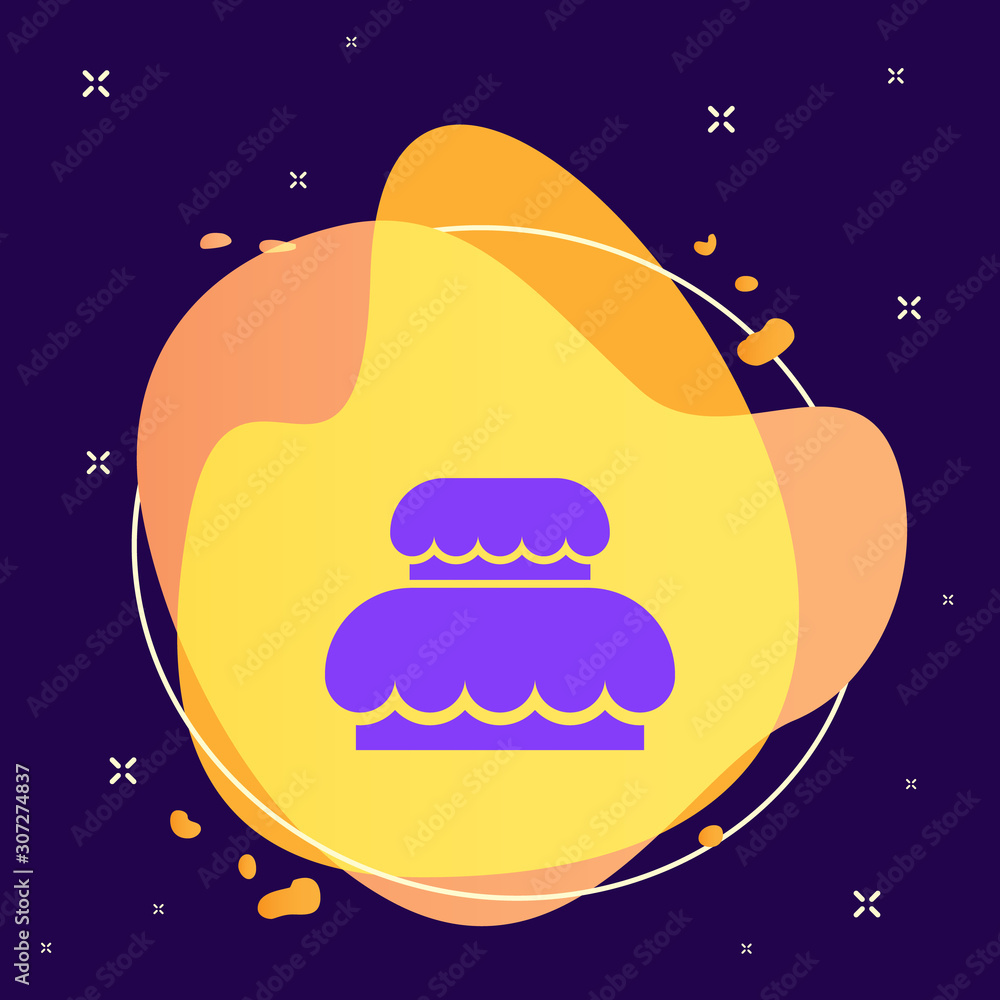Poster cake, desert abstract vector icon. element of kitchen for mobile concept and web apps illustration. 