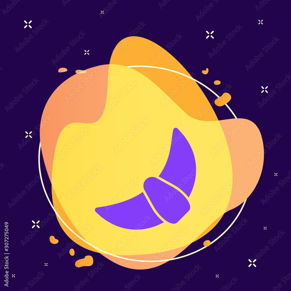 Poster baking, croissant abstract vector icon. element of kitchen for mobile concept and web apps illustrat