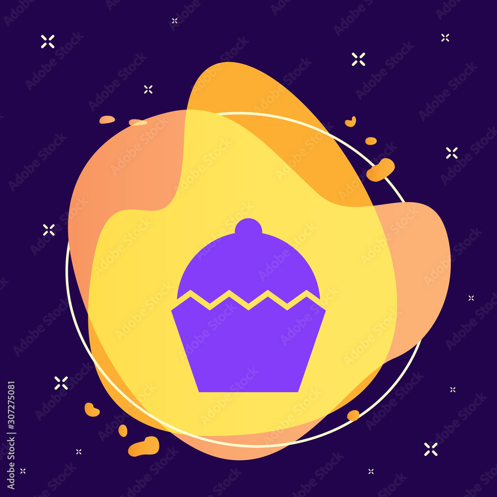 Poster cake abstract vector icon. element of kitchen for mobile concept and web apps illustration. thin fla