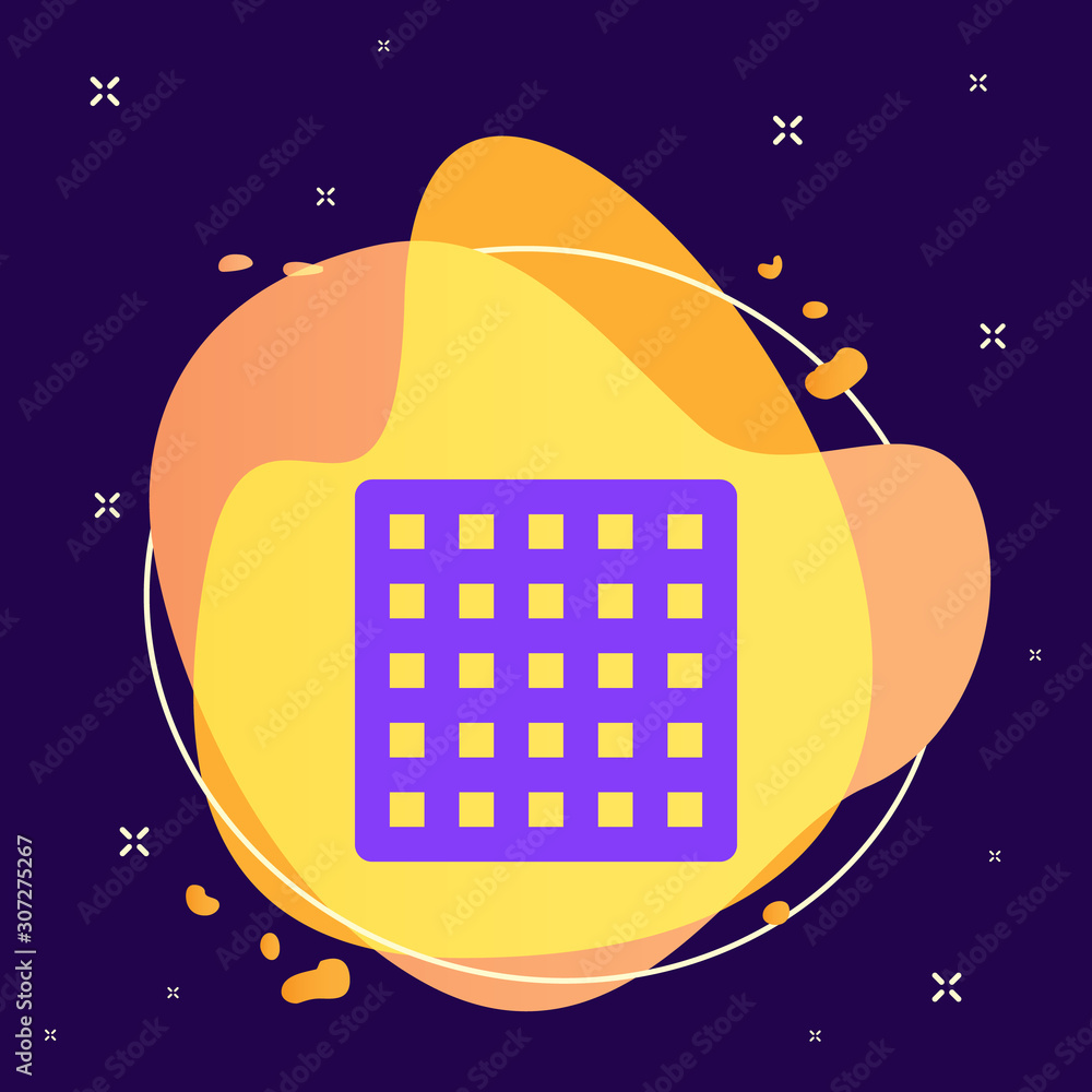 Poster biscuit, cookie abstract vector icon. element of kitchen for mobile concept and web apps illustratio