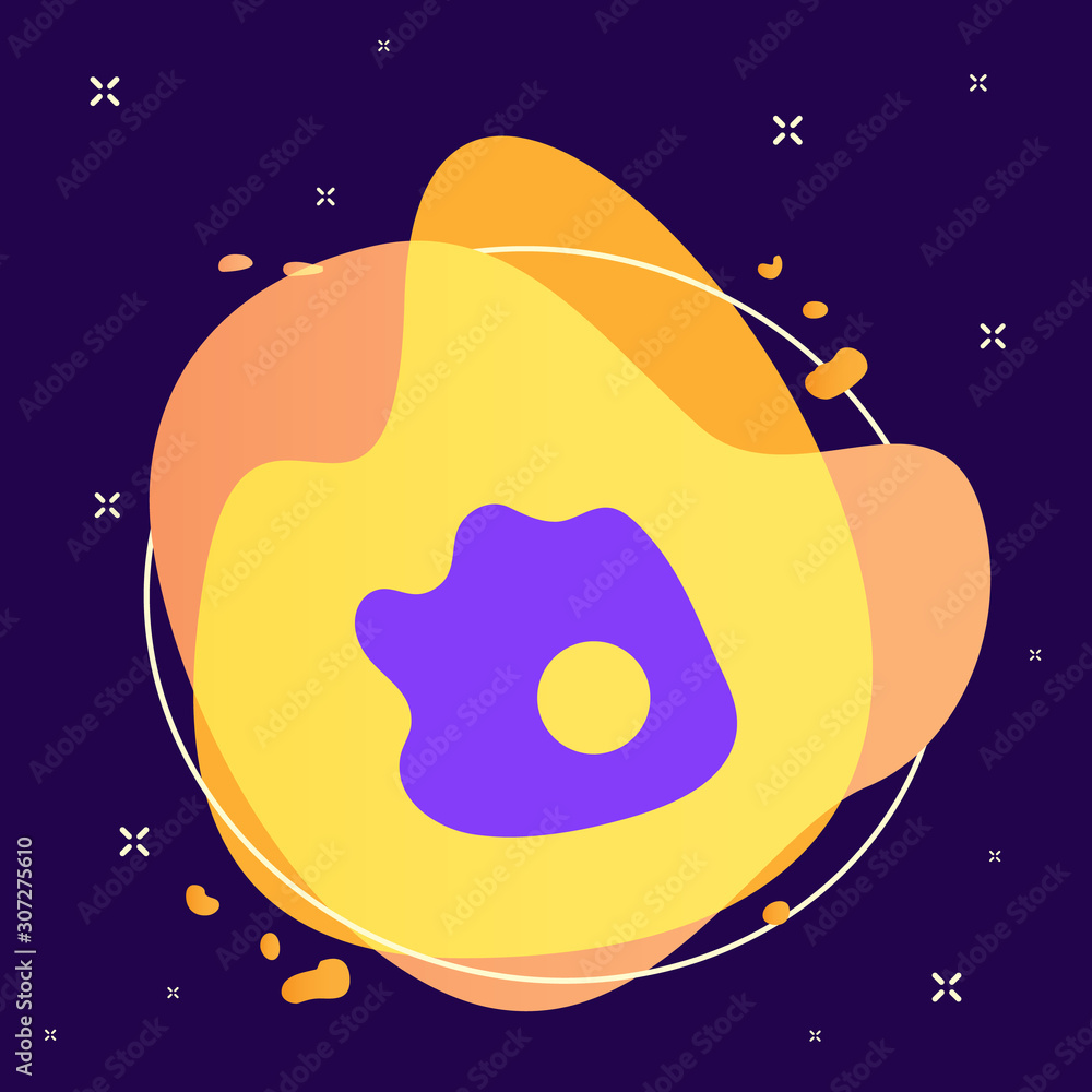 Poster egg, omelet abstract vector icon. element of kitchen for mobile concept and web apps illustration. t