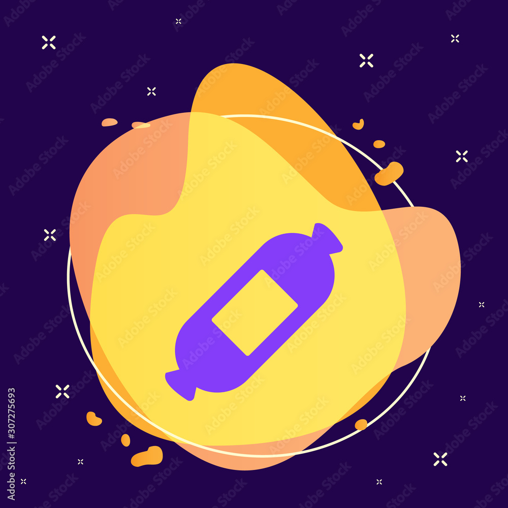 Poster sausage abstract vector icon. element of kitchen for mobile concept and web apps illustration. thin 