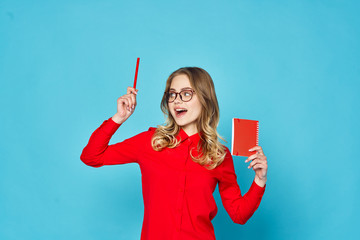 young student with books