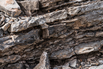 Texas, USA road cut detail.