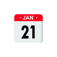 January 20Calendar Daily Icon. Illustration Emblem. Element of Design for Decoration Office Documents and Applications. Logo of Day, Date, Month and Holiday. New Year.