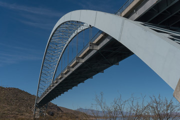 Close up of Rossevelt bridge in Arizona.