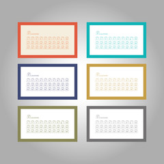 Calendar icons set