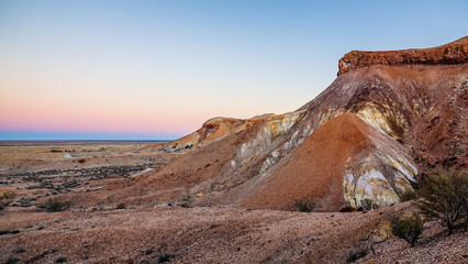 Colourful Sunset over The Painted Desert, Arckaringa Hills, South Australia, Australia