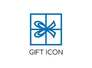 Simple and Lovely Gift Icon with Modern Concept. Designed in Outline Style Isolated on White Background. Very Suitable for Valentine, Christmas, Birthday and Happy New Year Gift Icon. Vector