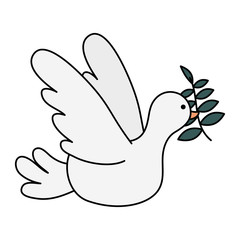 dove flying with olive branch