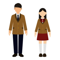 男子学生と女子学生