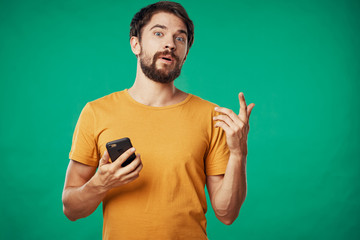 young man showing thumbs up sign