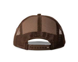 Back View Realistic Cap Mock Up In Royal Brown Color is a high resolution hat mockup to help you...
