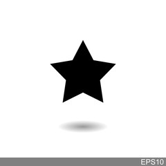 star icon on white background.vector Illustration