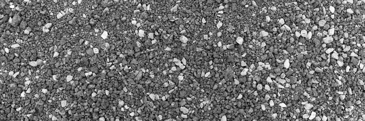 Gray gravel stones as background or texture