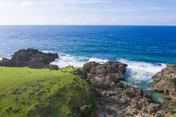 Amazing landscape partial part of Batanes Island located in Philippines.. Image shot by drone.