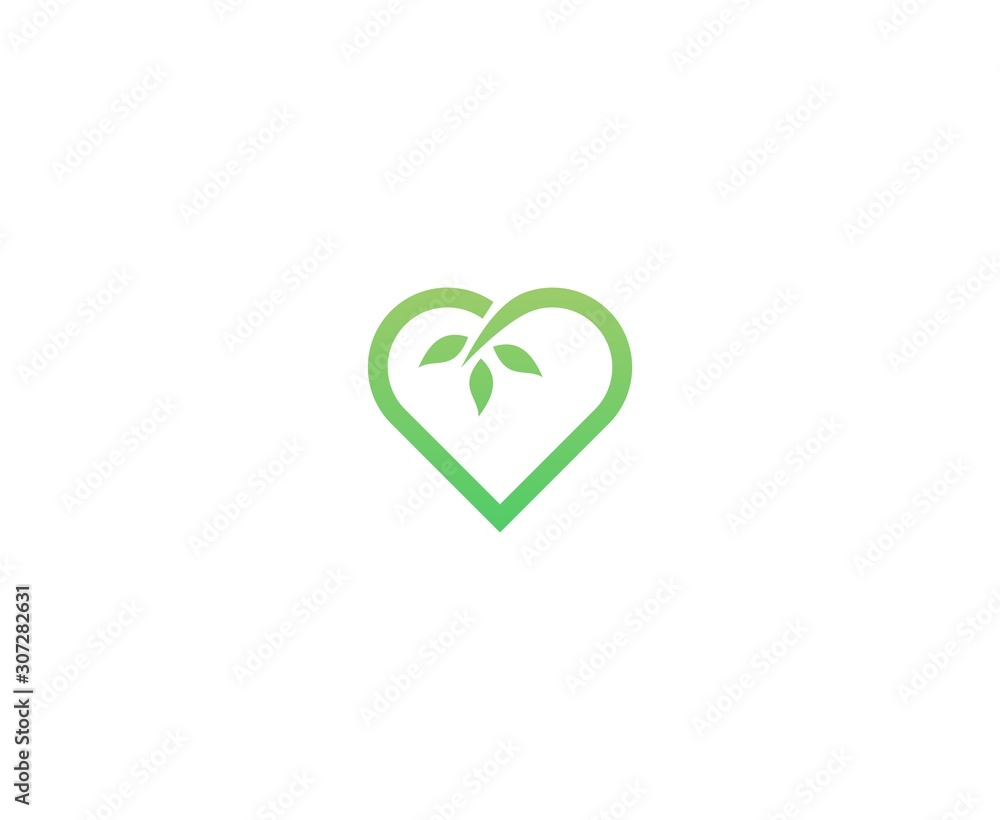 Sticker heart logo