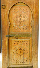 Decorative Wooden Door in Morocco