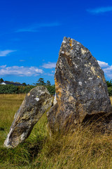 The alignment of Lagatjar is an interesting alignment of menhir in France, near Camaret sur mer. Finister. Brittany. France
