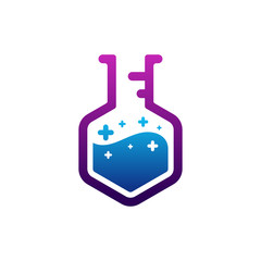 Health Plus with Lab Logo Design Concept Vector Template. Icon Symbol