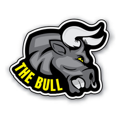 Bull logo vector isolated on white background.