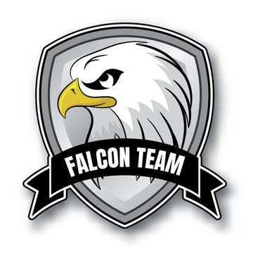Falcon logo vector isolated on white background.