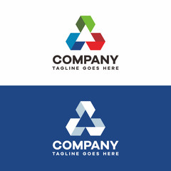 triangle colorful recently logo